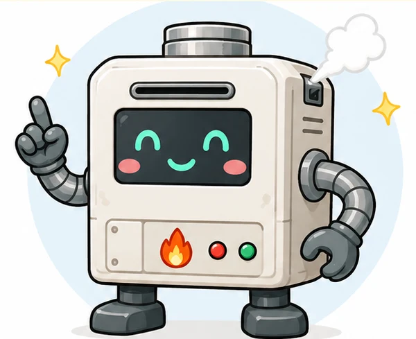 エラーコード辞典の案内役 ボイラーくん
